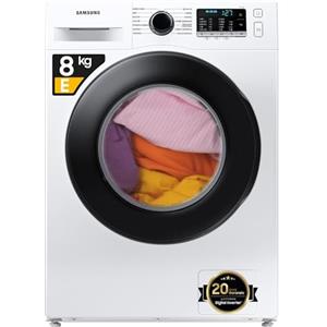 Samsung Lavatrice Crystal Clean WW80AGAS21AEET Libera installazione, 8 Kg, 1200 RPM, Vapore, Ecobubble, Carica Frontale, 60l x 85h x 45p cm