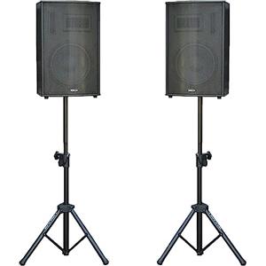 SHARD-LAB CASSE AMPLIFICATE ATTIVE 900W 10 BLUETOOTH + 2 STATIVI TREPPIEDI