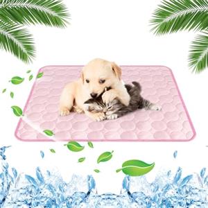 Yegookay 2025 62×50cm Tappetino Refrigerante Cane e Gatto Tappetini Morbidi e Lavabili per Animale Domestico Cuccia L'estate e Prevenire i Colpi di Calore per Auto Casa e Tempo Libero (Rosa M)