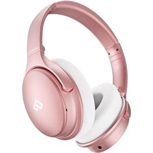 INFURTURE Oro Rosa Cuffie Cancellazione Attiva del Rumore Noise Cancelling Headphones Cuffie Wireless Bluetooth 5.3,Over Ear con Microfono,Carica Rapida, 90 ore di Lavoro,per TV, Cellulari