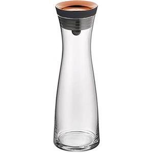 WMF 617706600 Caraffa d'acqua di base, 1.0 l, Altezza 29 cm, Decanter in vetro, Coperchio in silicone, Chiusura CloseUp, Rame