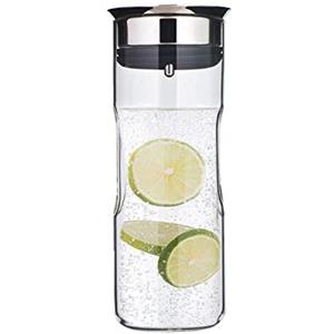 WMF Motion Caraffa per Acqua da 0,8 l, Altezza 29 cm, con Coperchio in Silicone, Chiusura Closeup, Impugnatura incassata, Lavabile in lavastoviglie, Black, 9.8 cm