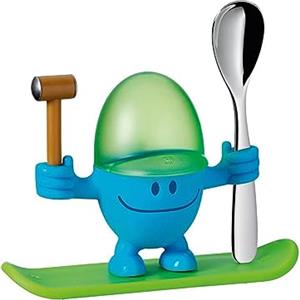 WMF Portauovo McEgg Bimbo con Cucchiaio Acciaio Inox, Plastica, Blu