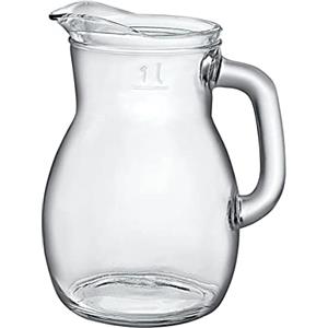 Bormioli Rocco Bistrot Jug oz, Set of 6 Beverage Pitcher, 33.75 oz, Clear
