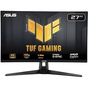 ASUS TUF Gaming VG27UQ1A, Monitor da 27", 4K HDR (3840x2160), 1ms Response Time, 160Hz, AMD FreeSync Premium, Compatibile con NVIDIA G-SYNC, 95% DCI-P3, Nero