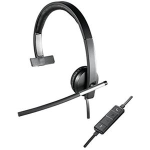 Logitech Business Logitech H650e Cuffie Cablate, Mono Con Microfono a Cancellazione di Rumore, USB, ‎Controlli in Linea, Indicatore LED, Compatibili con PC/Mac/Laptop, Nero