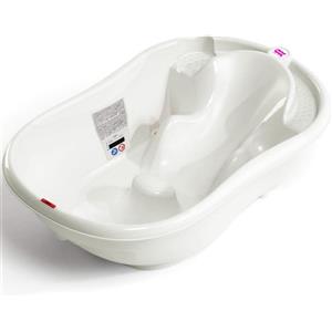 OKBABY Onda Vaschetta Ergonomica per Bagnetto Neonati 0-12 Mesi con Termometro Digitale - Bianco