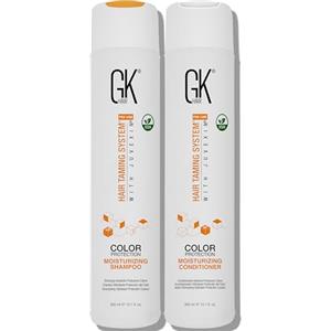 GK Hair Cheratina Globale Moisturizing Shampoo e Balsamo Set Idratanti per Capelli Colorati - Uso Quotidiano da Secchi a Normali Senza Parabeni 300ml