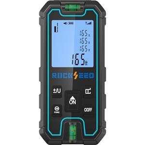 RockSeed Metro Laser 50M, RockSeed Misuratore di Distanza Laser Portatile, Misurazione Digitale Della Distanza con 2 Livelle a Bolla, Misurazione Della Distanza Misuratore Laser con Conversione UNIT