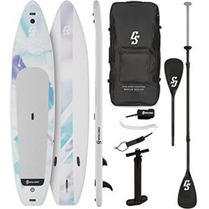 Capital Sports SUP Gonfiabile Adulti e Bambini, Tavola da Surf Gonfiabile, Stand Up Paddle per Yoga con Pagaia SUP in Fibra di Vetro, Sacca, Pompa SUP e Accessori da Paddle Board e Kayak 457cm/14.9ft