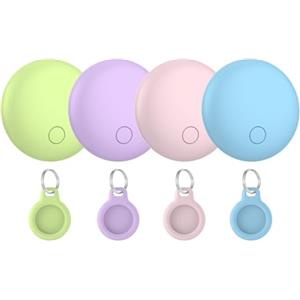 CASCHO Air Tracker Tag-4 Pezzi, Smart Tag Compatibile con Apple Find My (Solo IOS), Bluetooth Localizzatore per Portafogli, Chiavi, Zaini, Bagagli, 100dB Bip, Batteria Sostituibile, IP67 impermeabile