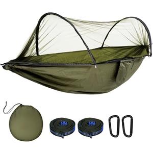 GLOSKIN Amaca Campeggio, Amaca da Viaggio Ultraleggera 270×140 cm,Amaca da Giardino, Amaca Robusta e Durevole con Custodia, Adatta per Giardino, Campeggio, Balcone, Cortile, Spiaggia
