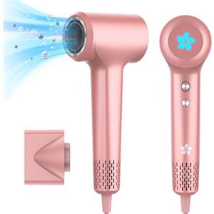 HZD Asciugacapelli Ionico, 1500W Phon Capelli Professionale, Phon al Plasma da 400 Milioni, Motore brushless da 110.000 giri/min per Asciugatura Rapida, 57dB Rumore Basso per Viaggio e Domestico