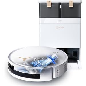 ECOVACS DEEBOT T50 MAX PRO OMNI Robot Aspirapolvere Lavapavimenti, 18.500Pa, ZeroTangle 2.0, Pulizia Profonda Tappeti, Spazzola Laterale Estendibile e Straccio, Lavaggio Automatico Acqua Calda 40-75℃