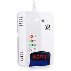 D MODUN Rivelatore di gas, GPL|Gas Naturale|Rilevatore di perdite di gas carbone, Sensore Plug-in Rilevatore di Fughe di Gas con Allarme Sonoro e Display digitale LED, Methane Propane Combustible gas Allarme