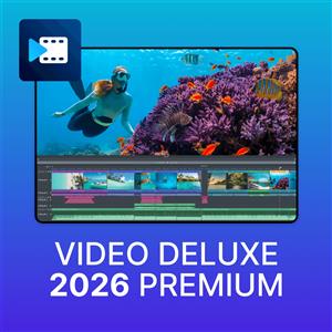 MAGIX Video deluxe Premium 2026 - Software di montaggio video per PC Windows 10/11 con effetti premium e licenza per 2 dispositivi