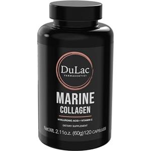 DULÀC FARMACEUTICI 1982 Dulàc - Collagene Idrolizzato in Capsule con Acido Ialuronico, Integratore con Biotina, Zinco e Selenio per Pelle, Articolazioni e Ossa, Made in Italy, 120 Capsule