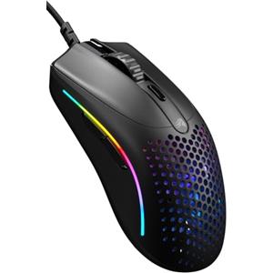 Glorious Model O 2 Mini Wired Gaming Mouse - superleggero 49 g, sensore ottico 26.000, Motion Sync, 80M di clic, 6 tasti programmabili, per mani piccole, sparatutto, MMO, MOBA, Battle Royale - Nero