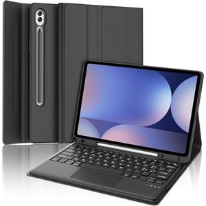 Occtingkind, Tastiera per Samsung Galaxy Tab S10 Plus/ S9 Plus/ S9 FE Plus da 12,4 pollici, Custodia con Touchpad Bluetooth Keyboard per Samsung S10+/S9+/S9 FE+ 2024/2023, Italiano, USB C, Nero