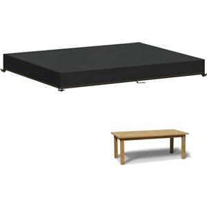 HEIMUNI Copertura Tavolo da Giardino Telo Copri Tavolo Impermeabile Copritavolo da Esterno Copertura Protettive per Mobili da Giardino Telo Copri Tavolo per Esterno 220x130x15cm