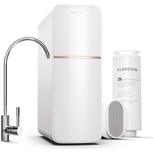 KLARSTEIN Filtraggio Acqua per Casa, Sistema di Filtraggio Acqua 600GDP, Filtro Osmosi Inversa Acqua Potabile, Filtrazione a 5 Stadi, 2 Filtri, 99.99% di Purità, Montaggio Veloce, Sistema Osmosi