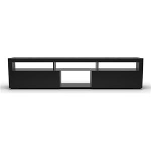 blumfeldt Supporto TV da Pavimento, Moderno Porta TV da Terra da 150 cm per Camera da Letto e Salone, Porta Televisore con LED Multicolori, Mobile Porta TV, Stand TV con Ampio Spazio di Archiviazione