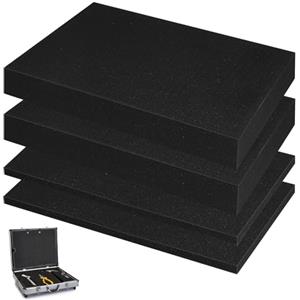 SUPAWAY 2pcs Schiuma a forma di cubo 400x300x30 mm e 2pcs 400x300x10 mm Inserto in schiuma pretagliato Cassetta degli attrezzi in schiuma per attrezzi,valigetta fotocamera,inserto per tablet,miniature