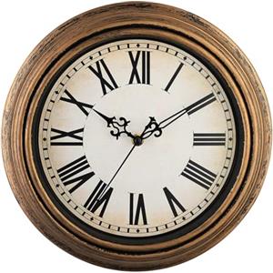Plumeet Orologio da Parete Retrò, Orologio Numeri Romani Silenzioso Classico da 25cm Senza Tick, Adatto per Decorare Soggiorno, Camera da Letto, Alimentazione a Batteria