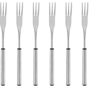 Mumusuki 6 pacco in acciaio inox pentola calda fonduta forchetta all'aperto picnic barbecue grigliare spiedino per formaggio fonduta di cioccolato arrosto carne