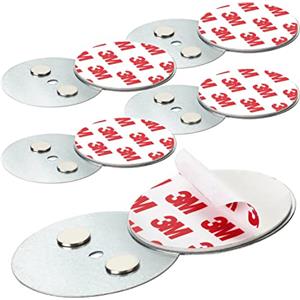 SHD Supporto Magnetico per Rilevatore di Fumo con Ø 50 mm - Set da 5 - Magneti Autoadesivi per Tutti Rilevatori di Fumo - 3M Calamite Adesive con Attacco Facile Senza Perforazione o Viti