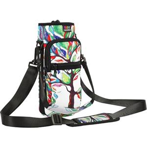 Nuovoware Borsa per Borraccia in Neoprene da 25oz/710ml, Custodia per Bottiglia con Tracolla Regolabile Maniglia e 2 Tasche Borsa Portatile Porta Borraccia per Ciclismo, Campeggio - Fortunato Albero