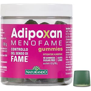 Naturando Adipoxan Menofame - Integratore Controllo Fame con Gymnema, Rodiola e Griffonia - 40 Gommose