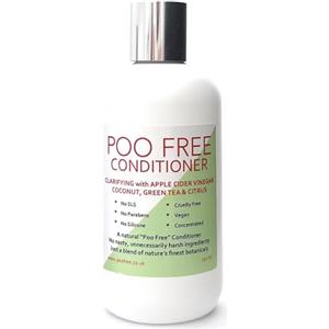 POO FREE 99% Naturale BALSAMO CHIARIFICANTE - ACETO DI MELE, TÉ VERDE & AGRUMI - 250 ml di POO FREE. Senza Solfati, Senza Parabeni, Senza Silicone. Concentrato. pH 5.5 per Pelli Sensibili