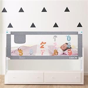 Sentasi Sbarra Letto Bambini, Sponde Letto Bambini Con Alzata Verticale E Doppia Chiusura Di Sicurezza Arresto Caduta Spondina Letto Bambini (1.8M (Numeri 0-9))