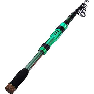 Sougayilang Canna da Pesca Canna da Pesca Telescopica Portatile, Fibra di Carbonio da 24 Ton, Mulinello Lavorato a CNC, Comoda Manico in EVA, Canna da Pesca da Viaggio per Trota Basse-G2.1