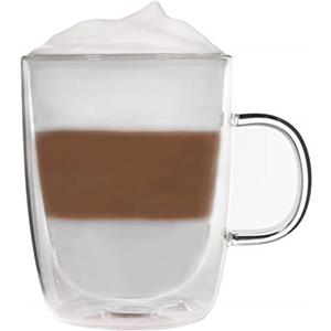 Snobby Tazza termica a doppia parete con effetto fluttuante da 360 ml, per tè e caffè, by Feelino.
