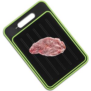 MEKOTRIN Tagliere Bifacciale con Piastra di Scongelamento e Affilacoltelli - Ideale per Cucina Professionale e Domestica - Scongelamento Efficiente, Diverse Opzioni di Taglio,