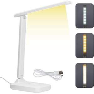 GiuZen Lampada da Scrivania a LED con Design Moderno Ideale per Studio - Lampada da Lettura ed Abat Jour da Comodino