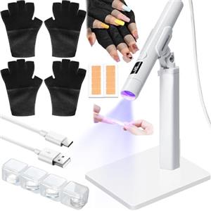 WDEC Portatile Handsfree Nail Oil Drying Lamp,Cinghia Supporto Mini Uv Nail Lamp, Led Nail Polish Dryer With Time,Diy Home Portatile Travel Wireless Nail Light, Regali Per Il Tuo Amico