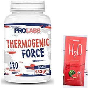 Prolabs Thermogenic Force 120 capsule + H20 Prozis in regalo - Potente Formula bruciagrassi naturale