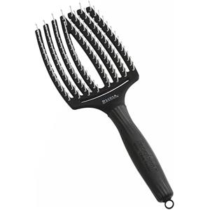 Olivia Garden Fingerbrush Care Iconic - Grande - Nero - Spazzola per Capelli in Setole di Nylon per un Districamento Dolce e Capelli Sani