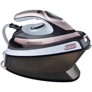 Melchioni Family INFINITY, Ferro a caldaia, Erogazione continua di vapore, Serbatoio acqua 1,5 L, 2000W, Piastra in Ceramica, Display LED, Impugnatura Ergonomica, Autonomia Illimitata