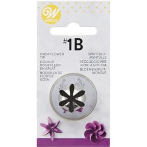 Wilton Beccucci in Acciaio Inox #1B Fiore a Goccia, Beccucci Sac a Poche, Piping Tip Riutilizzabile per Decorare Torte, Cupcake, Biscotti, Pasticcini