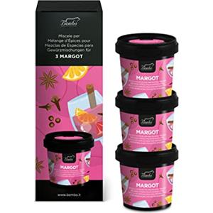 Bembo Qualità d'Autore Margot Bembo - 3 Miscele di Spezie per Margot - Miscela di Spezie per Vino Rosato Freddo - Come Aromatizzare il Vino Rosato in Modo facile - Aperitivi e Cocktail - Made in Italy