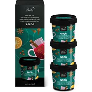 Bembo Qualità d'Autore Grog Bembo - 3 Miscele di Spezie per Grog - Miscela di Spezie per Rum Caldo - Come Aromatizzare il Rum in Modo facile - Aperitivi e Cocktail - Made in Italy