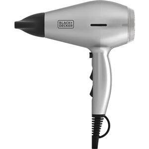 BLACK+DECKER BXHDA2400E - Asciugacapelli agli ioni. 2400 W. 2 velocità. 3 temperature, colpo aria fredda, filtro estraibile