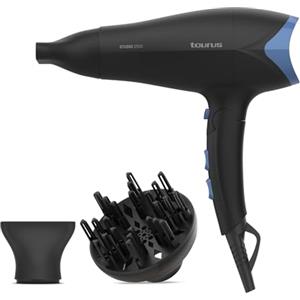 Taurus - Asciugacapelli Studio 2500 da 2400W e tecnologia all'avanguardia che non danneggia i capelli, con regolatore di temperatura e due diverse velocità