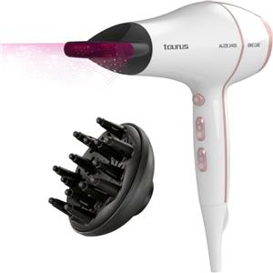 Taurus - Asciugacapelli Alize 2400 Ionic Care | 2400W | Tecnologia Ionica Anticrespo | 3 Temperature e 2 Velocità | Colpo d'Aria Fredda | Manico Ergonomico | Concentratore e Diffusore Inclusi