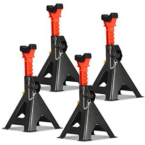 Daromigo Cavalletti per cric con fusibile, supporto per officina, altezza regolabile 285 - 430 mm, portata: 3 T, supporto per auto (4 pezzi)