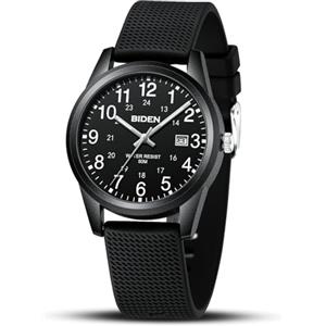 LN LENQIN Orologio Uomo Orologi Analogico al Quarzo da Uomo Orolog Impermeabile 30M Orologio Polso Casual d'affari di Moda Con Cinturino in Silicone Luminoso Con Data
